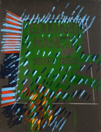 1971<br>Eduard Manet<br>smalto, pittura industriale, matita su tela<br>cm 115x90
