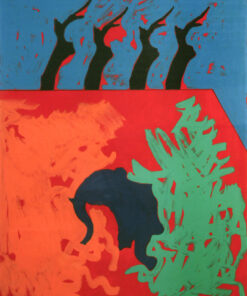 1971<br>Esterno<br>pittura industriale e tempera su tela<br>cm 100x80