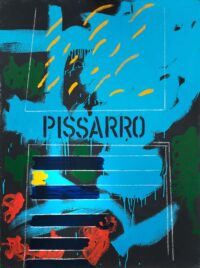 1971 marzo, Asolo<br>Pissarro<br>smalto, pittura industriale, matita su tela<br>cm 115x90