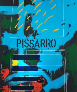 1971 marzo, Asolo<br>Pissarro<br>smalto, pittura industriale, matita su tela<br>cm 115x90