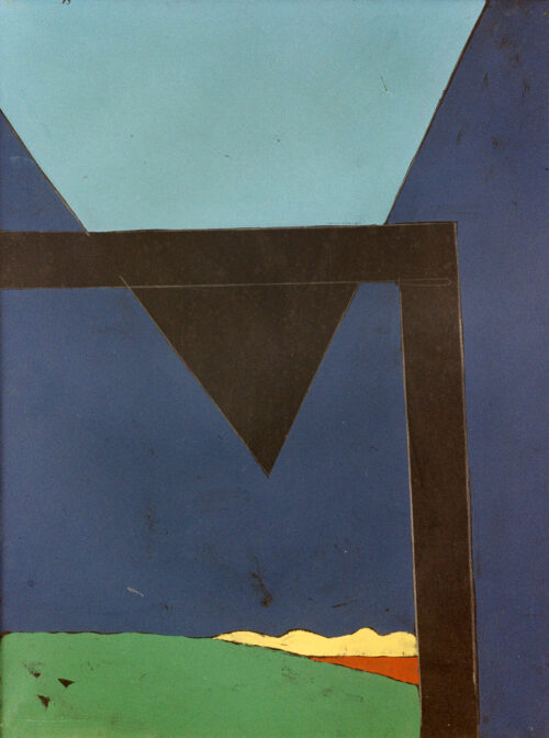 1974<br>pittura industriale, tempera, matita su tela<br>cm 100x80