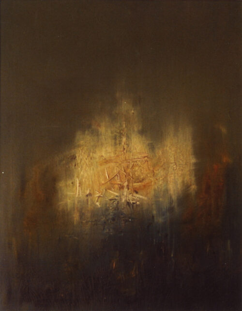 1959 5 maggio<br>ll cimitero marino<br>olio su tela<br>cm 90x70