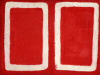 1960<br>A Raffaele<br>tempera su carta applicata su tela<br>cm 30x40