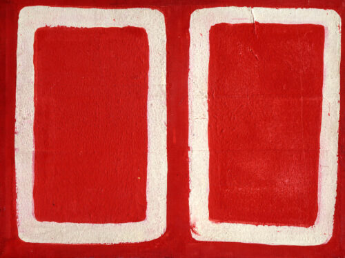 1960<br>A Raffaele<br>tempera su carta applicata su tela<br>cm 30x40