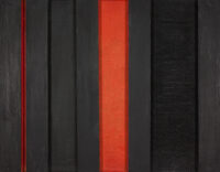 1960 28 luglio<br>' Studio per legno '<br>smalto industriale e collage di carta e legno su tela<br>cm 35x45