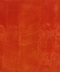 1960 settembre<br>Rosso segnale<br>tempera e collage di carte povere su carta<br>cm 70x100