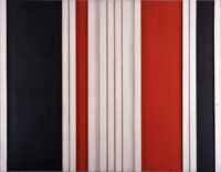 1961<br>Piazza Scanderberg n.46<br>collage, legno e smalto industriale su tela<br>cm 140x180