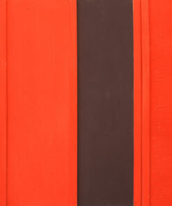 1961<br>Rosso e nero n.49<br>collage, legno e smalto industriale su tela<br>cm 150x200