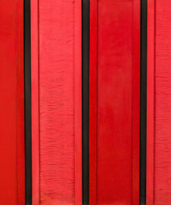 1961<br>Rosso nero n.44<br>collage legno e smalto industriale su tela<br>cm 150x170