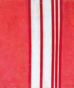 1961<br>15 N.6<br>nastro adesivo, tempera e smalto industriale su cartoncino<br>cm 50x70