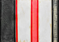 1961<br>15 N.15<br>nastro adesivo, tempera e smalto industriale su cartoncino<br>cm 50x70