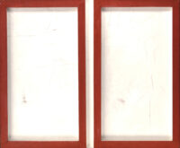 1961<br>Red in white<br>collage, legno e smalto industriale su tela<br>cm 95x115