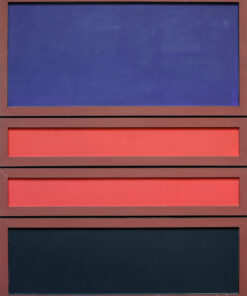 1962<br>Omaggio a Rothko<br>smalto industriale e collage di legno su tavola<br>cm 160x130