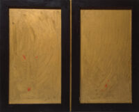 1962<br>Le stanze del Vaticano<br>tempera e collage di legno su tavola<br>cm 65x80