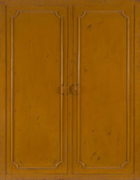 1963<br>Armadio<br>ante di armadio ricostruite, maniglie e smalto su tavola<br>cm 145x110