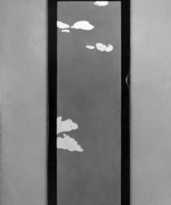 1963<br>Interno Metafisico<br>smalto industriale e collage di legno su tavola<br>cm 160x130