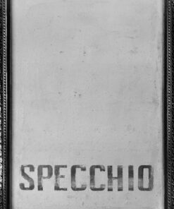1963<br>'Specchio'<br>tempera e cornice dorata su tavola<br>cm 100x65