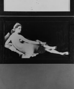 1964<br>La grande Odalisca<br>collage fotografico, smalto industriale su tavola<br>cm 160x85