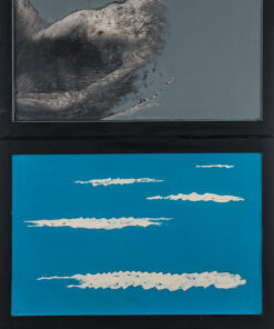 1964<br>'Particolare di figura'<br>smalto industriale, collage fotografico e legno su tavola<br>cm 160x95