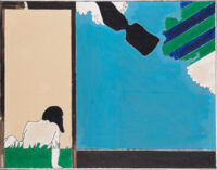 1965<br>Senza Titolo<br>smalto industriale e pennarello su tela<br>cm 70x90