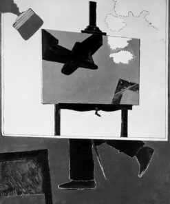 1965<br>Scéne du ballet<br>smalto industriale e pennarello su tela <br>cm 115x90