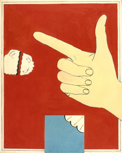 1965<br>smalto industriale e pennarello su tela<br>cm 90x70