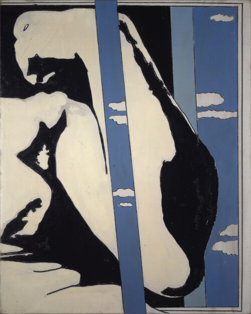 1965 giugno<br>smalto industriale e pennarello su tela<br>cm 80x65