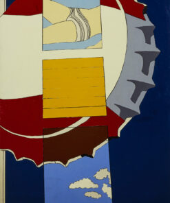 1965<br>Viva l'Estate<br>smalto industriale e pennarello su tela<br>cm 130x100