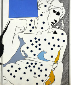 1965<br>Da Michelangelo<br>smalto industriale e pennarello su tela<br>cm 145x115