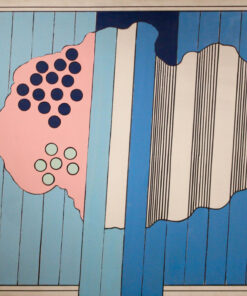 1965 ottobre<br>La grande nuvola<br>smalto industriale e pennarello su tela<br>cm 80x100