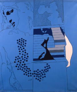 1965<br>Particolare delle Tombe Medicee<br>smalto industriale e pennarello su tela<br>cm 200x200