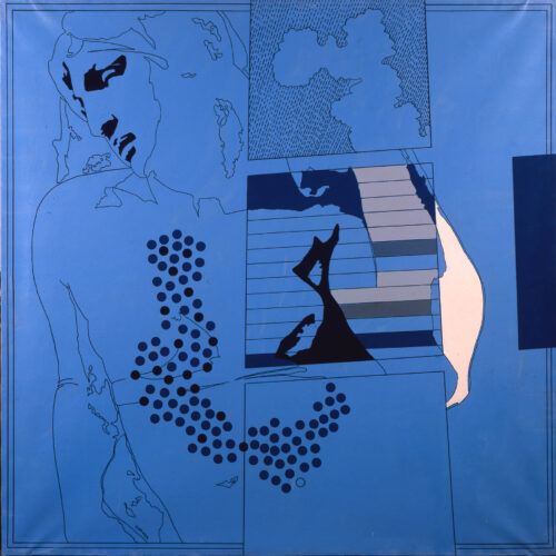 1965<br>Particolare delle Tombe Medicee<br>smalto industriale e pennarello su tela<br>cm 200x200