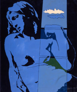 1965<br>Particolare delle Tombe Medicee<br>smalto industriale e pennarello su tela<br>cm 100x80