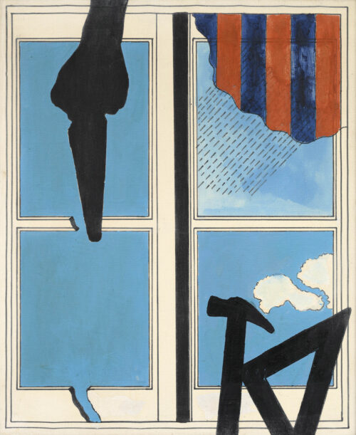 1965<br>Senza Titolo<br>smalto industriale e pennarello su tela <br>cm 70x60