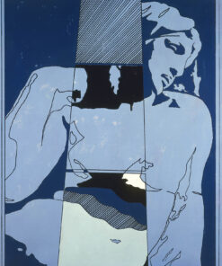 1966<br>Da Michelangelo<br>smalto industriale e pennarello su tela<br>cm 115x90