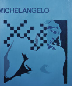 1967 ottobre<br>New York City<br>Michelangelo according to Tano Festa (I came from Italy)<br>smalto industriale e pennarello su tela<br>cm 150x100
