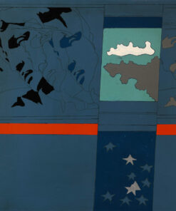 1967 ottobre<br>New York City<br>N.17, The strike of the stars Michelangelo according to Tano Festa<br>smalto industriale e pennarello su tela<br>cm 90x90