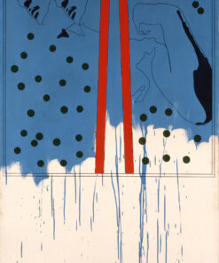 1967<br>New York City<br>Michelangelo according to Tano Festa<br>smalto industriale e pennarello su tela<br>cm 200x100