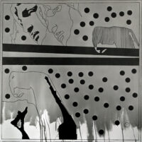 1967 ottobre<br>Michelangelo according to Tano Festa n.15<br>smalto industriale e pennarello su tela<br>cm 90x90