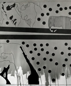 1967 ottobre<br>Michelangelo according to Tano Festa n.15<br>smalto industriale e pennarello su tela<br>cm 90x90