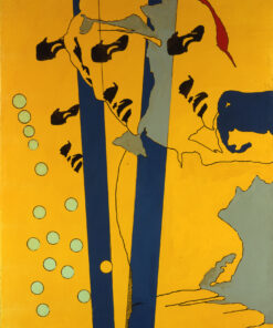 1967<br>Michelangelo according to Tano Festa<br>smalto industriale e pennarello su tela<br>cm 80x65