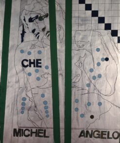 1967<br>Michelangelo according to Tano Festa n.28<br>smalto industriale e pennarello su tela<br>cm 130x100