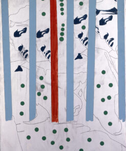 1967<br>Michelangelo according to Tano Festa<br>smalto industriale e pennarello su tela<br>cm 130x95