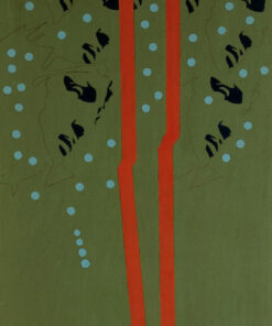 1967<br>Michelangelo according to Tano Festa<br>smalto industriale e pennarello su tela<br>cm 180x90 G.A.M. Roma