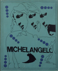 1967<br>Michelangelo<br>smalto industriale e pennarello su tela<br>cm 80x65