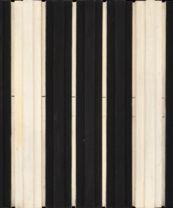 1967<br>smalto industriale per l'edilizia su moduli di legno sagomati disposti su ambo i lati<br>cm 30x40