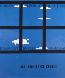 1967<br>Gli amici del cuore<br>smalto industriale e pennarello su tela<br>cm 150x150