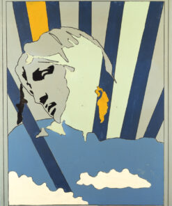 1967<br>Michelangelo according to Tano Festa<br>smalto industriale e pennarello su tela<br>cm 80x65<br>