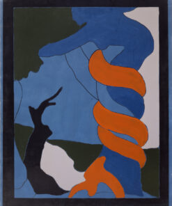 1968 giugno<br>Il serpente<br>smalto industriale e pennarello su tela<br>cm 70x50