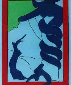 1968 giugno, Roma<br>Dal peccato originale Il serpente<br>smalto industriale e pennarello su tela<br>cm 70x50